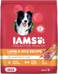 IAMS Proactive Health Minichunks Dry Dog Food, Lamb & Rice, 30 lb