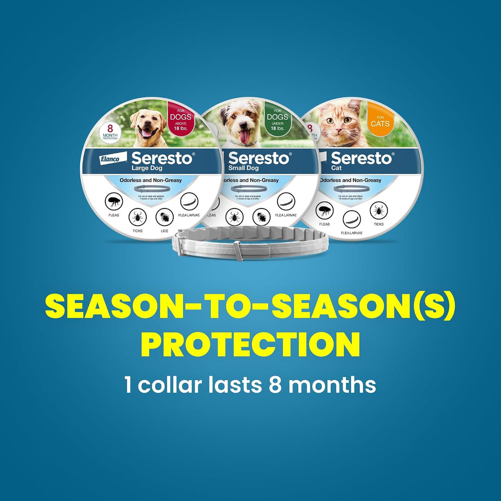 Seresto 8-Month Flea & Tick Collar for Large Dogs Over 18 lbs., 1ct