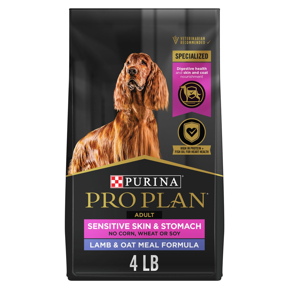 Purina Pro Plan Sensitive Skin & Stomach Dry Dog Food, Salmon, 16 lb Bag
